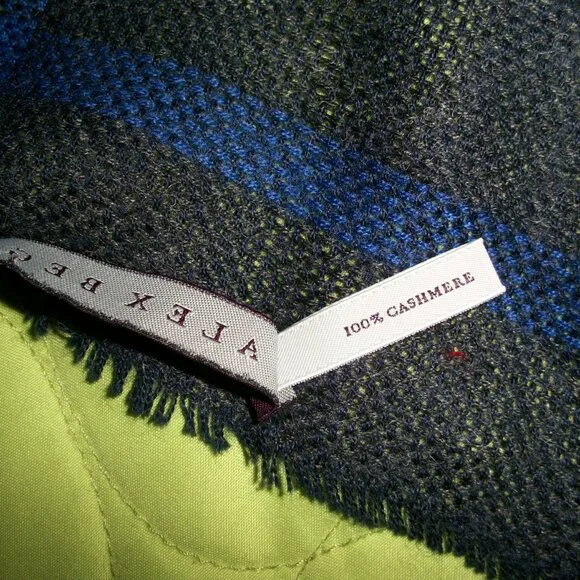 Alex Begg x Co Grey Cashmer Stole/ Shawl/Scarf
